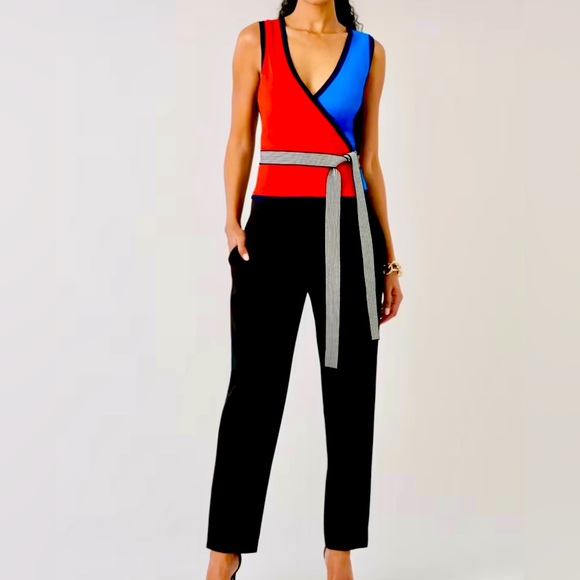 Diane von Furstenberg authentic color block wrap top XS - Picture 1 of 16